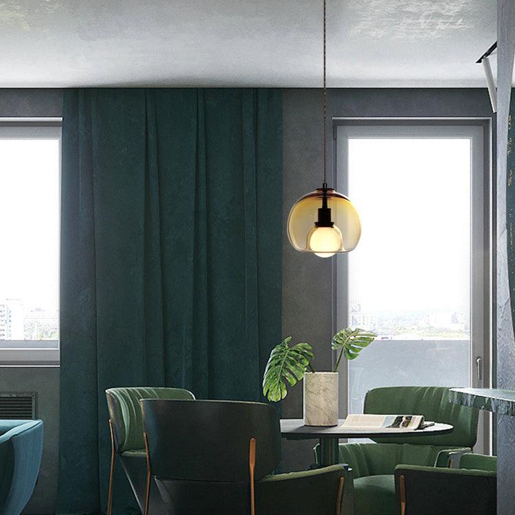 Eamver Glass Contemporary Pendant Light