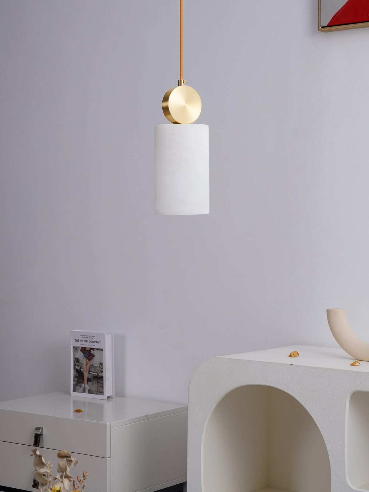 Salen Pendant Light Alabaster & Brass