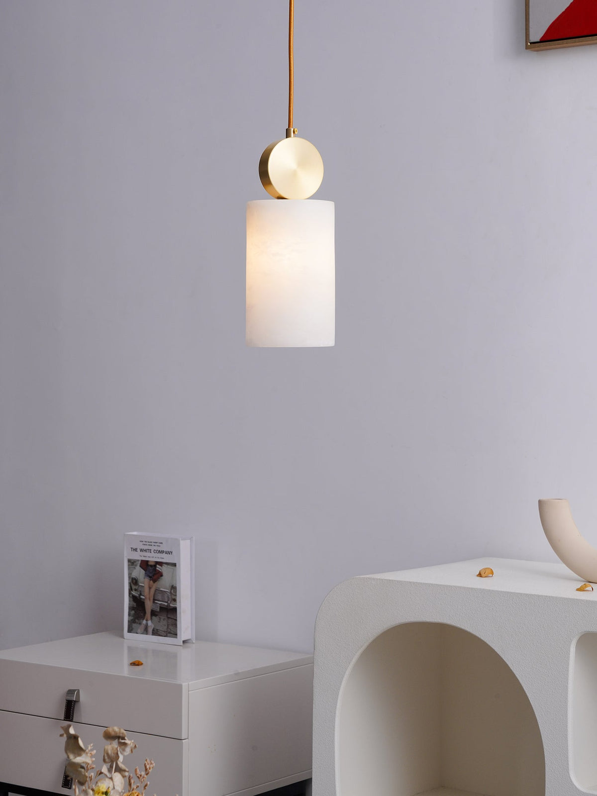 Salen Pendant Light Alabaster & Brass