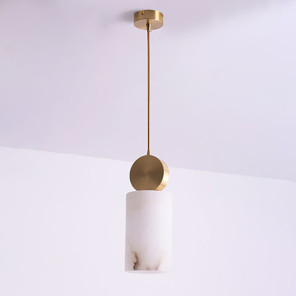 Salen Pendant Light Alabaster & Brass