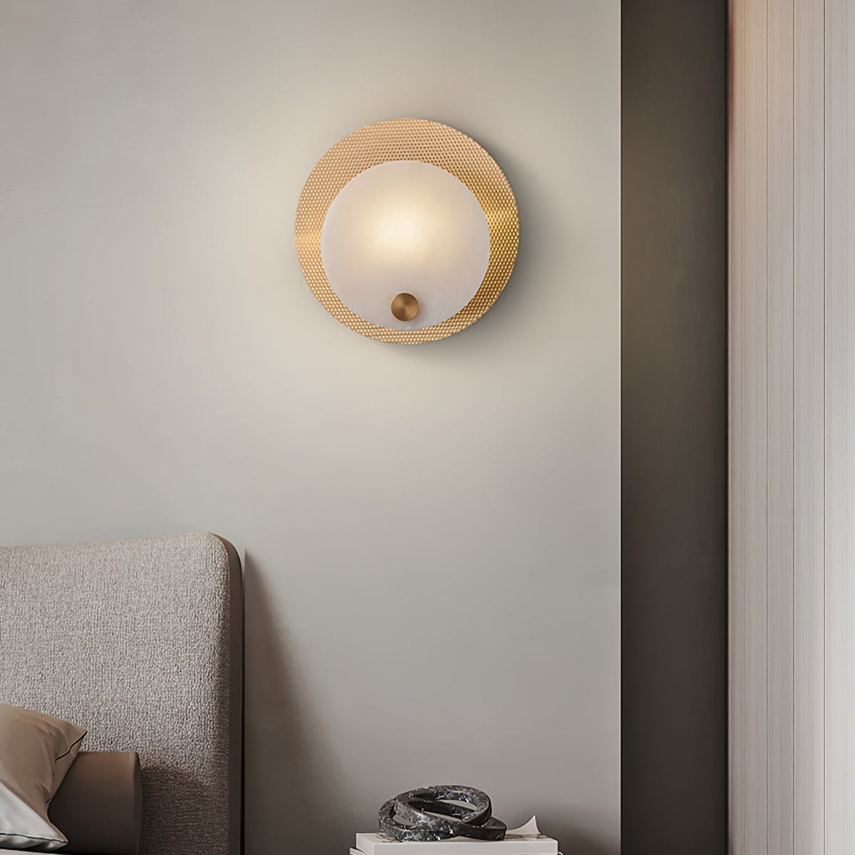 Ilzore Circular Glass Ceiling Light