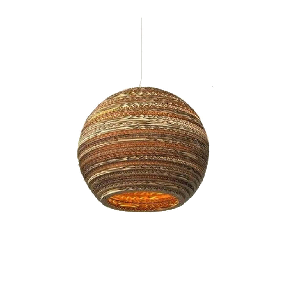 Cekitod Pastoral Silkworm Rustic Paper Pendant Light