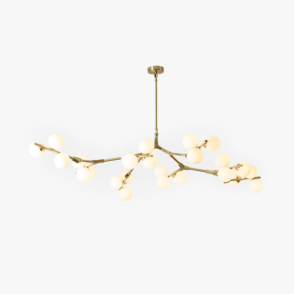 Holumam Modern LED chandelier Gold/Black Glass Living Room/Bedroom