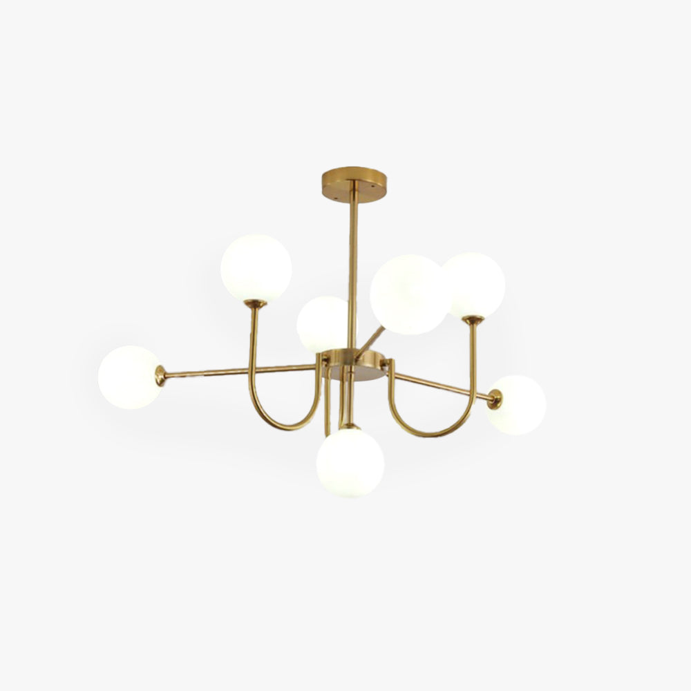 Jimotut Modern LED Chandelier Gold Glass Living/Dining Room/Bedroom