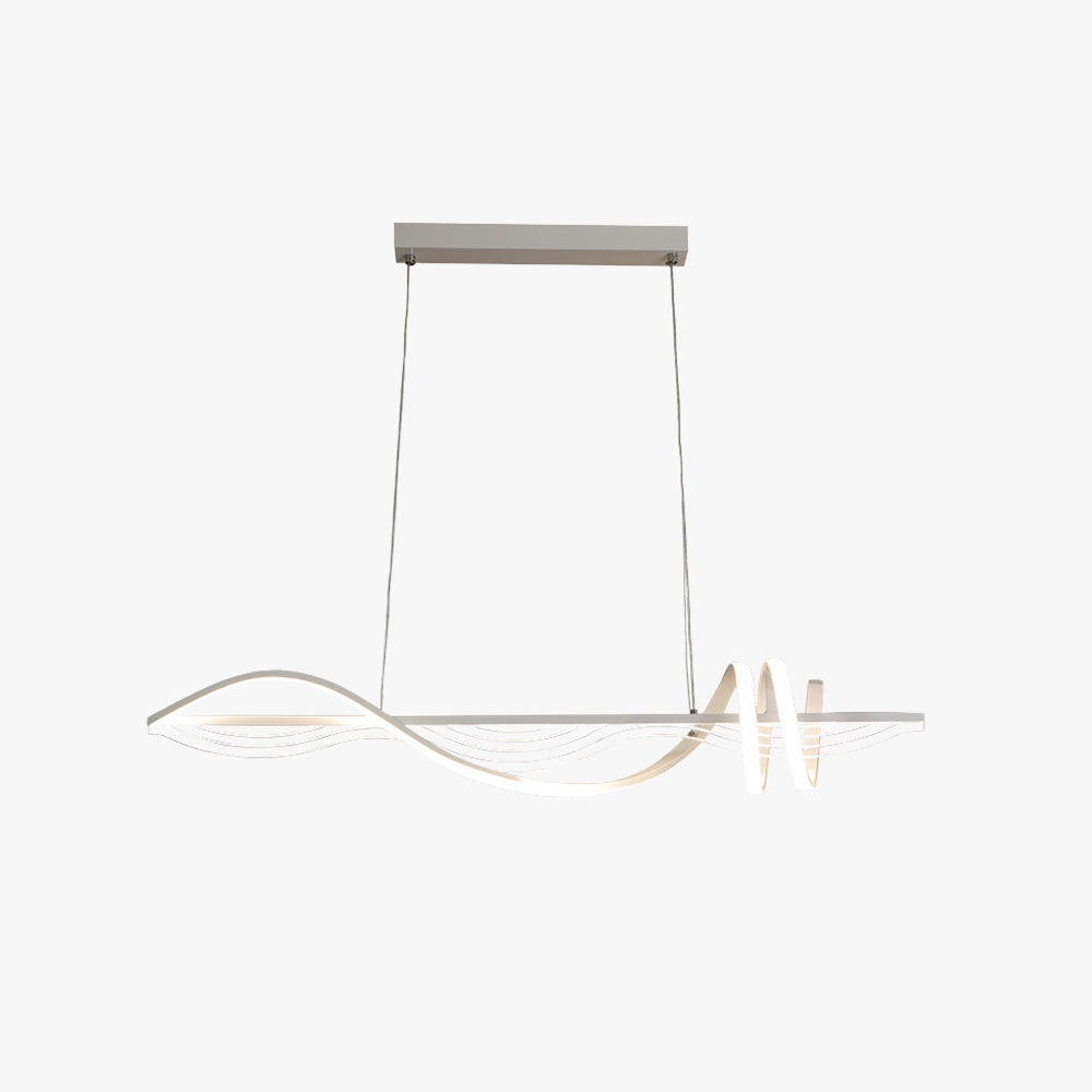 Zekapum Contemporary Style Linear Metal Pendant Light White/Black