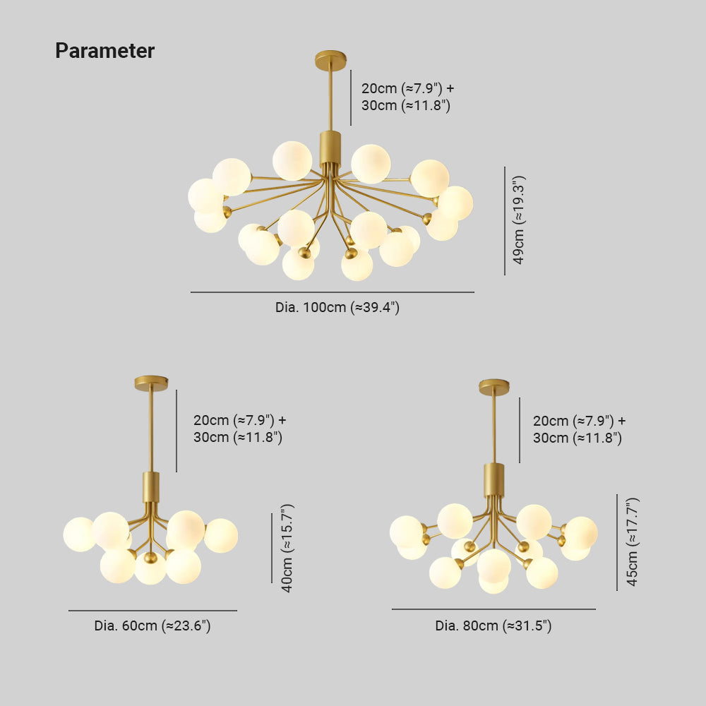 Bagosil LED Chandelier Metal Living Room/Bedroom/Dining Room