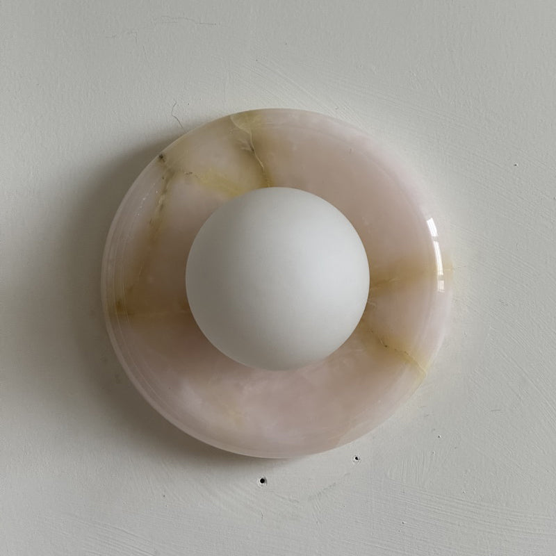 Luminenne Pink Onyx Wall Sconce