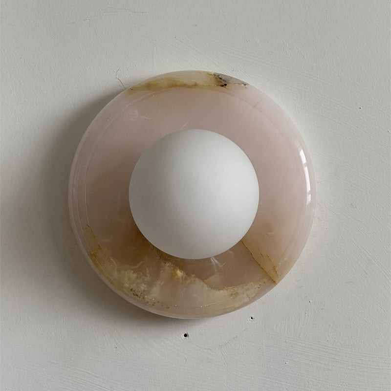 Luminenne Pink Onyx Wall Sconce
