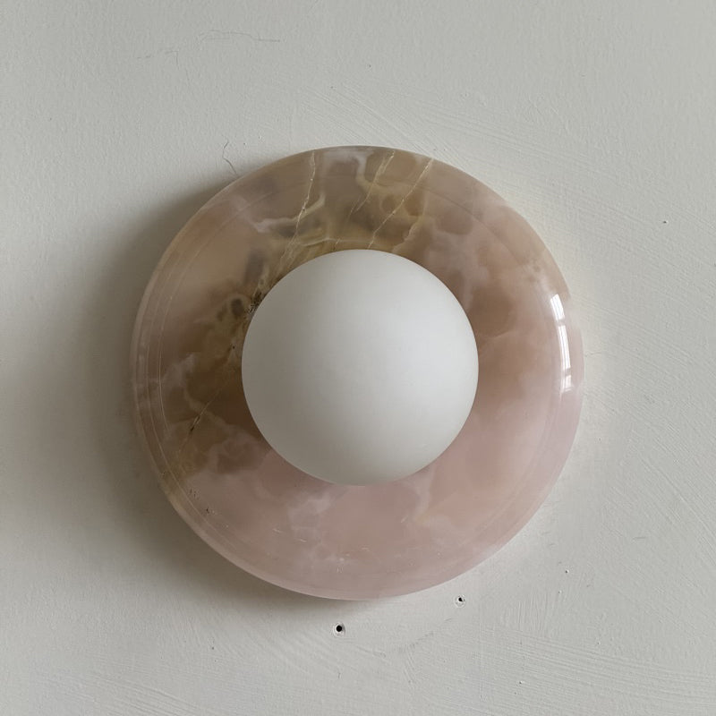 Luminenne Pink Onyx Wall Sconce