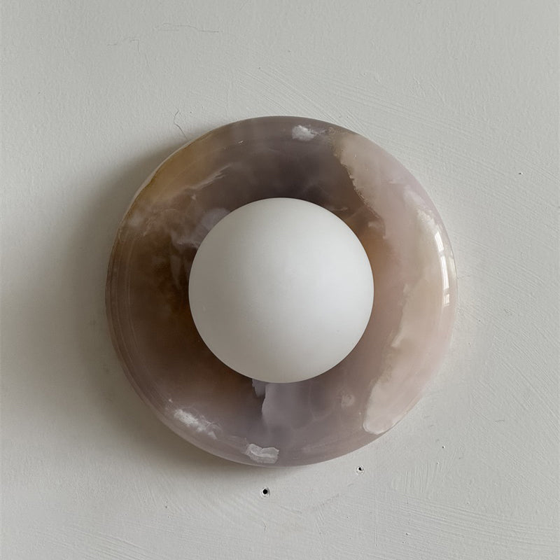 Luminenne Pink Onyx Wall Sconce