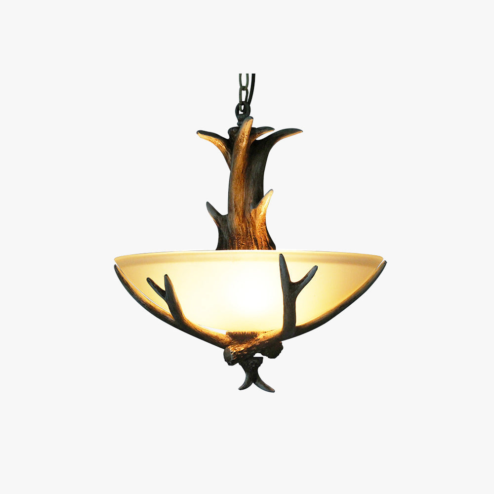 Levularo Retro LED Pendant Light Wood Glass Dining Room/Living Room