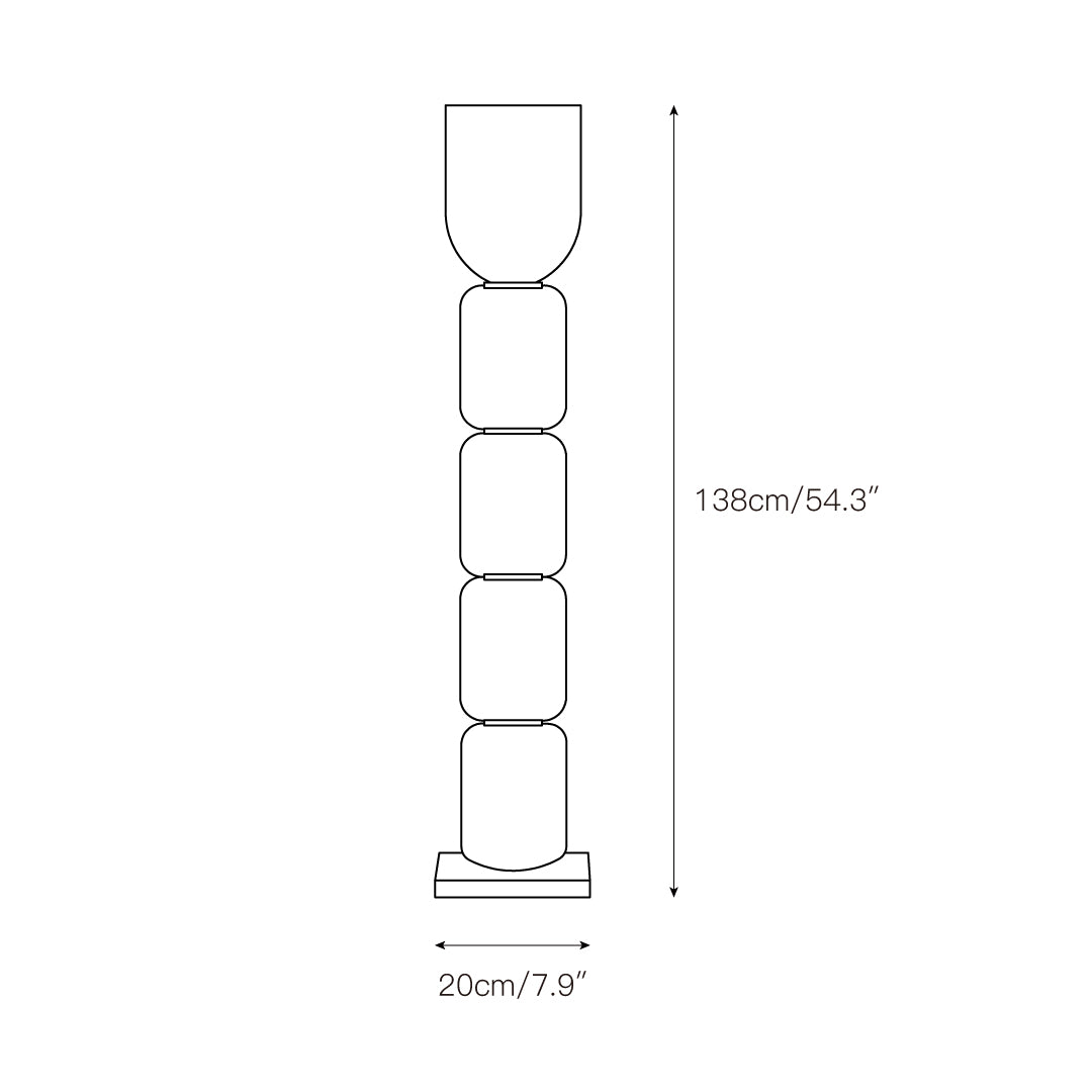 Petaella Contemporary Marble Floor Lamp