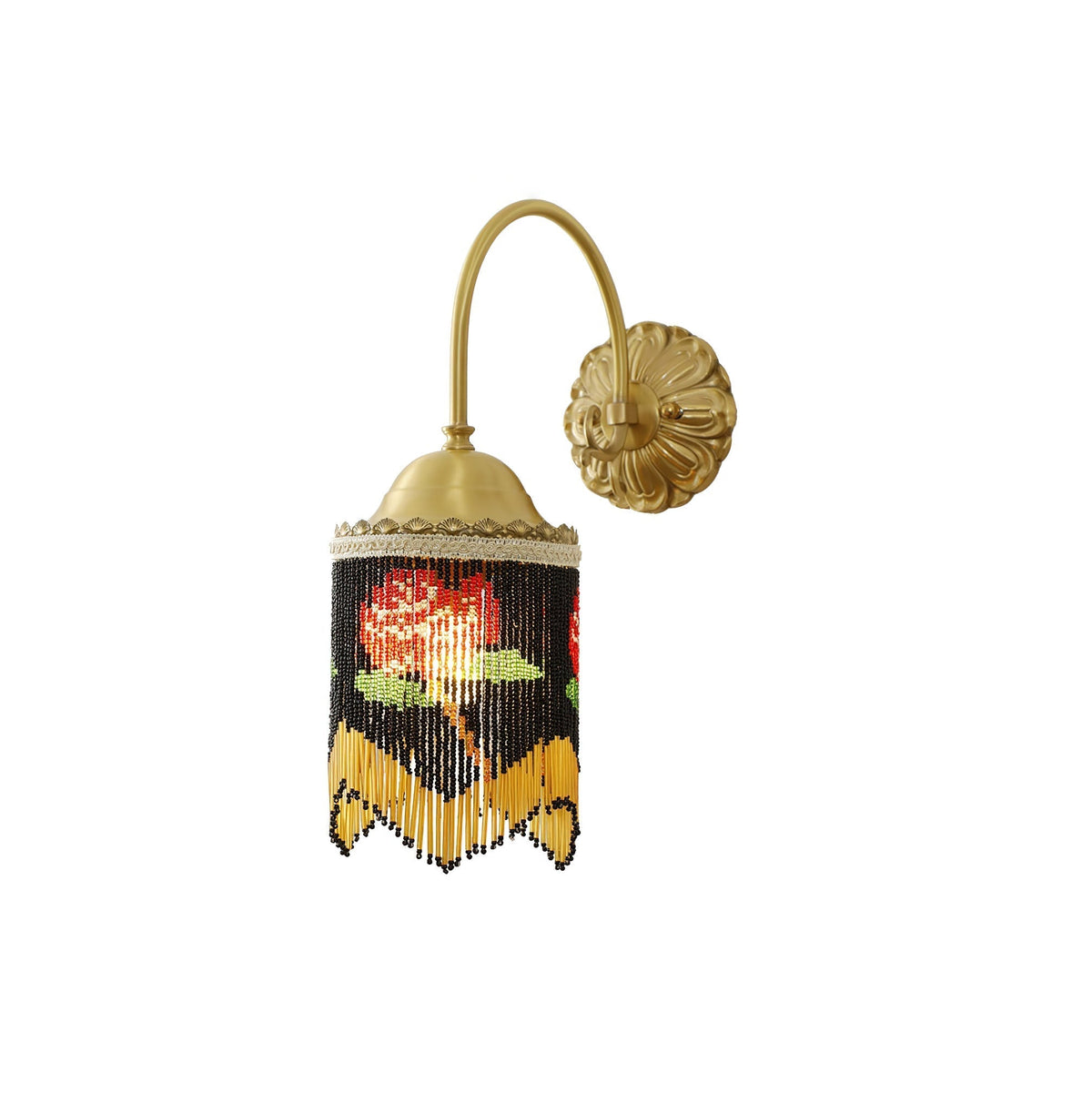 Teriorine Flamenco Vintage Beaded Wall Lamp