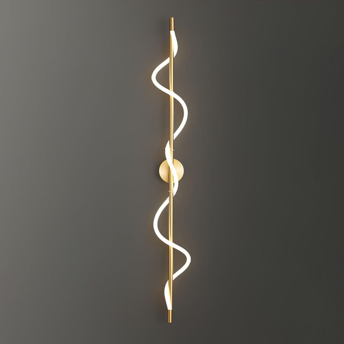 Nivelo Sculptural Brass Silicone Wall Lamp