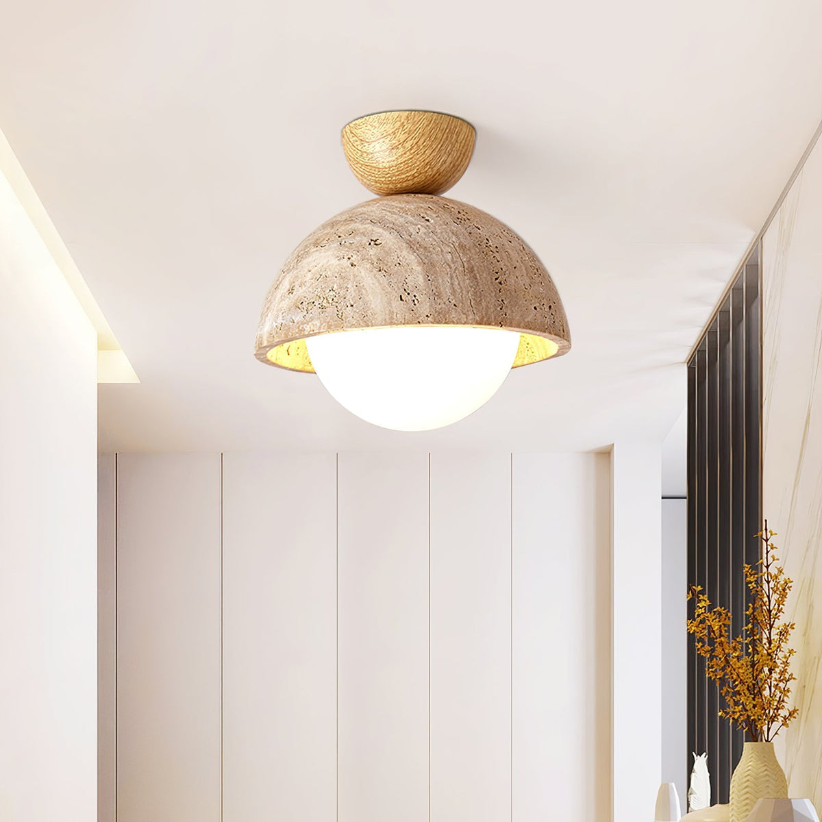 Serireon Travertine Ceiling Light