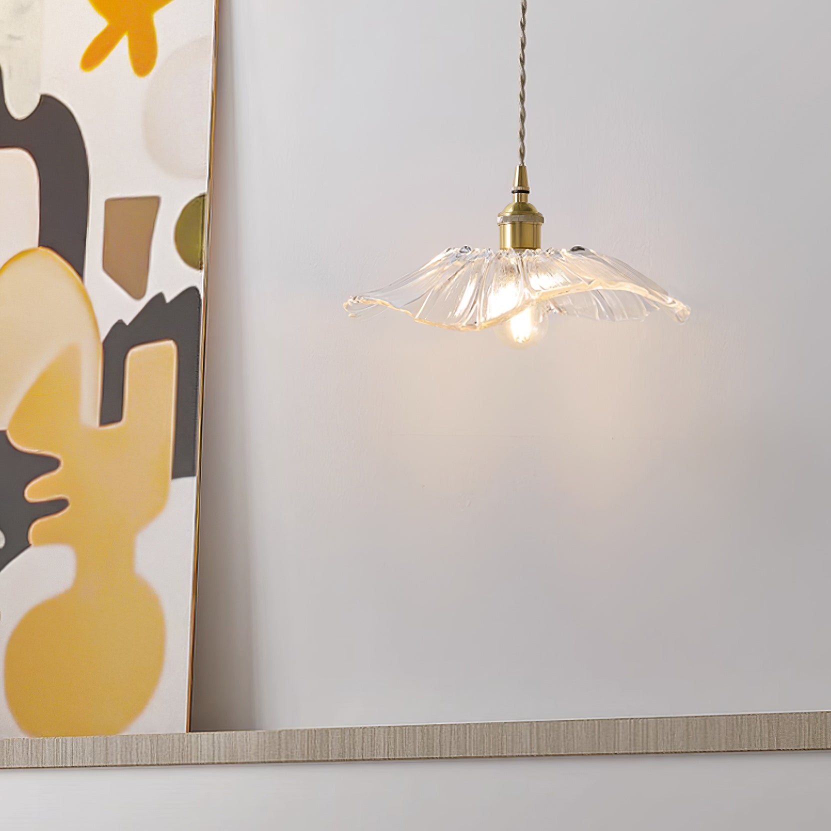Lavor Flower Glass Ceiling/Pendant Light-Neutral Decor
