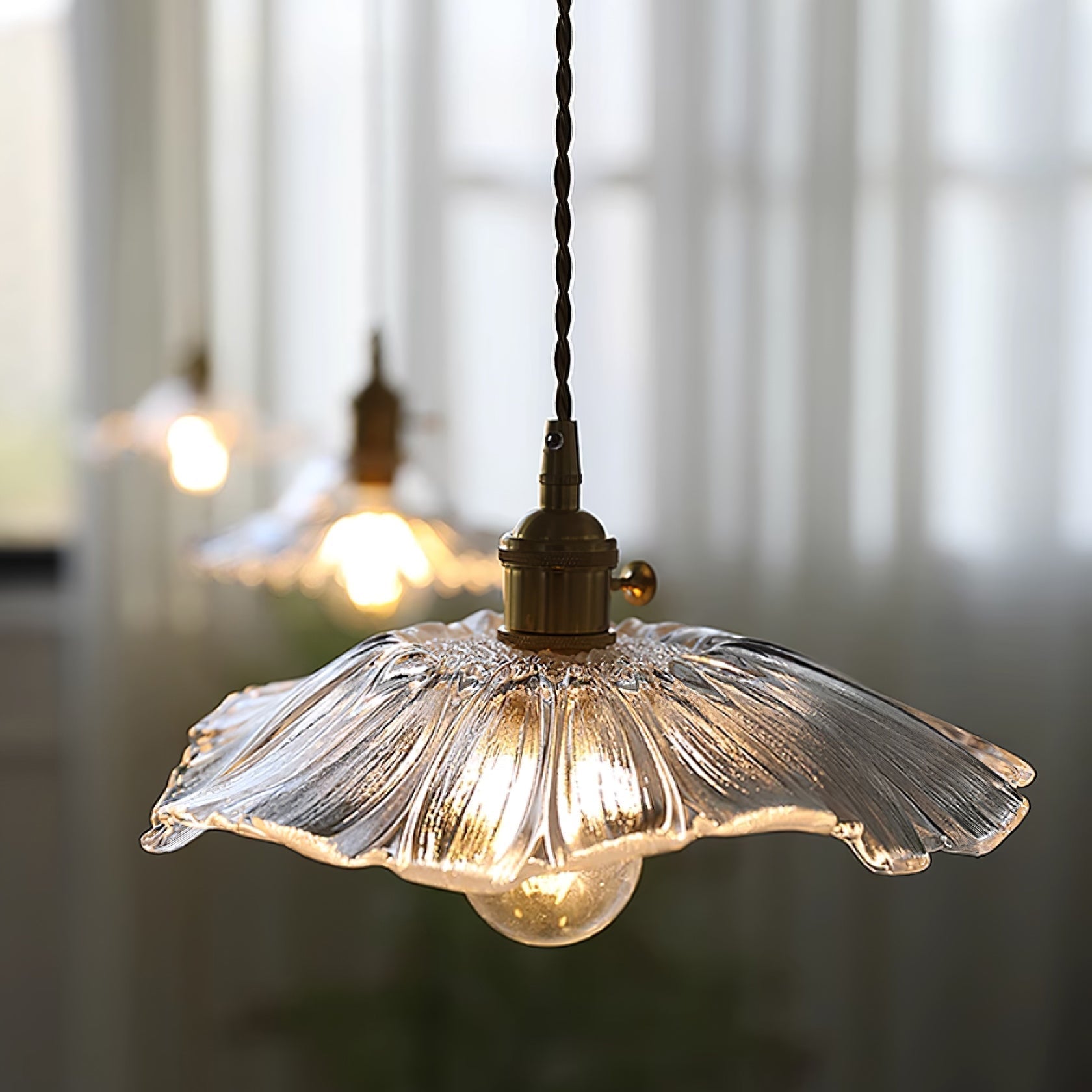 Lavor Flower Glass Ceiling/Pendant Light-Neutral Decor