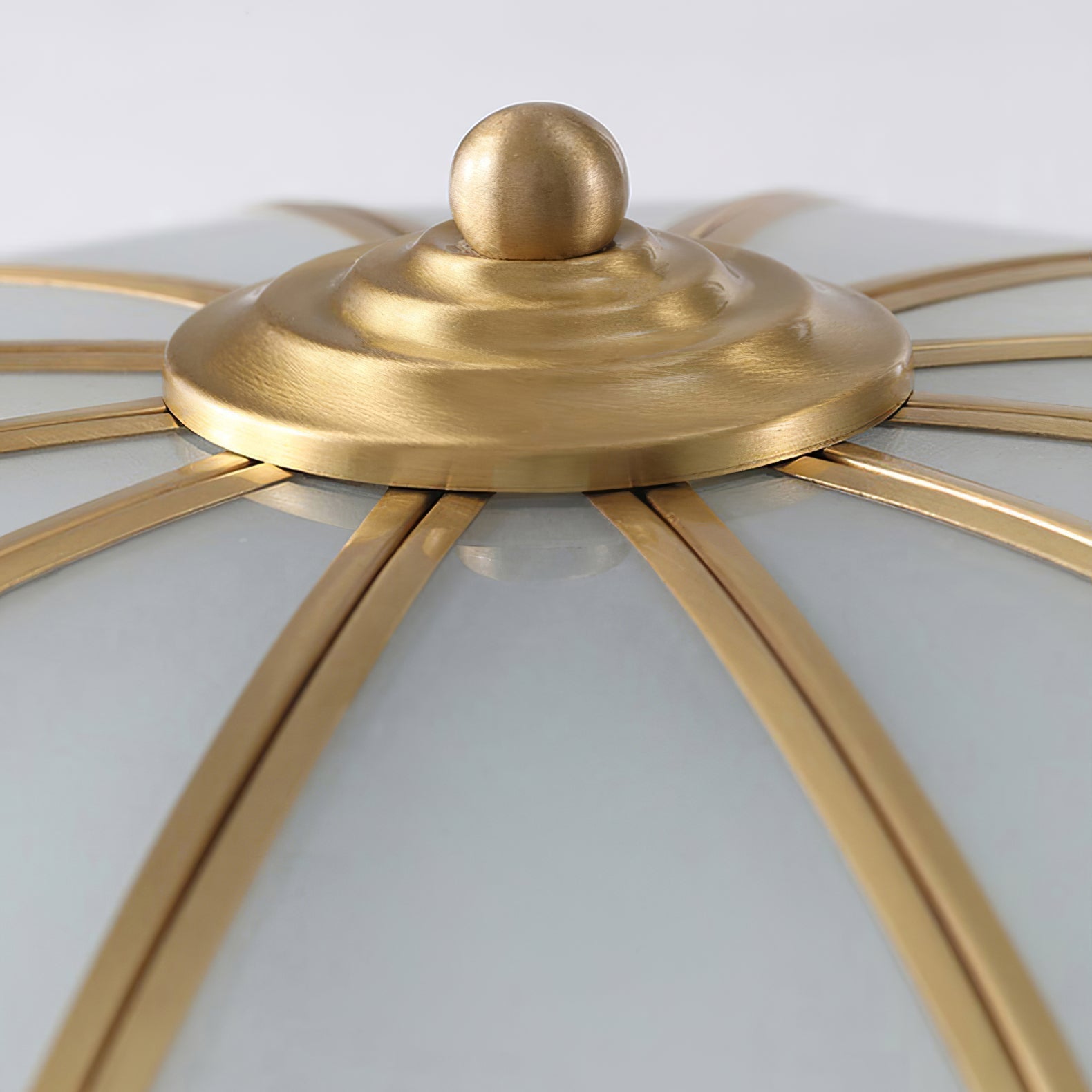 Viraean Flower Shape Brass Glass Ceiling Lamp