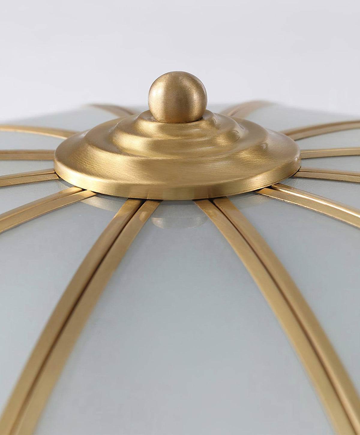 Velenena Ceiling Light Flower Shape Glass Brass