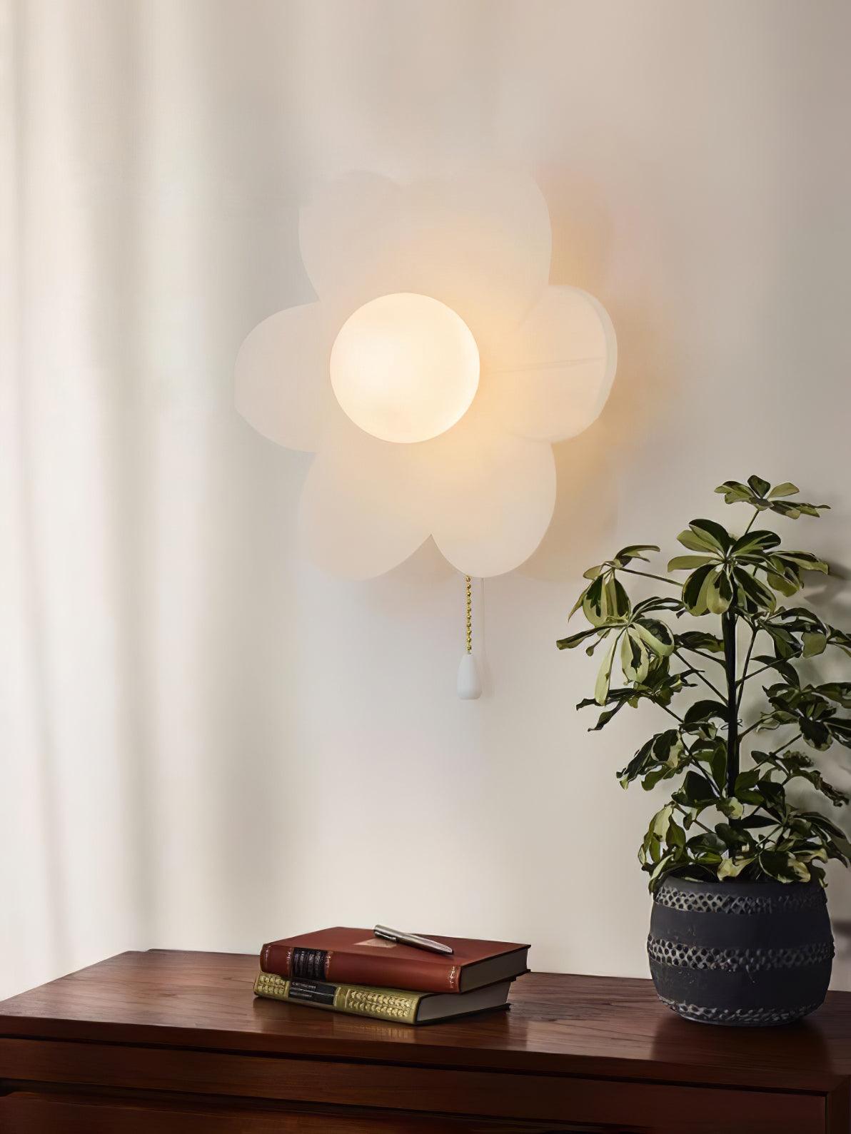 Bov Nordic Art Flowers Resin Wall Lamp