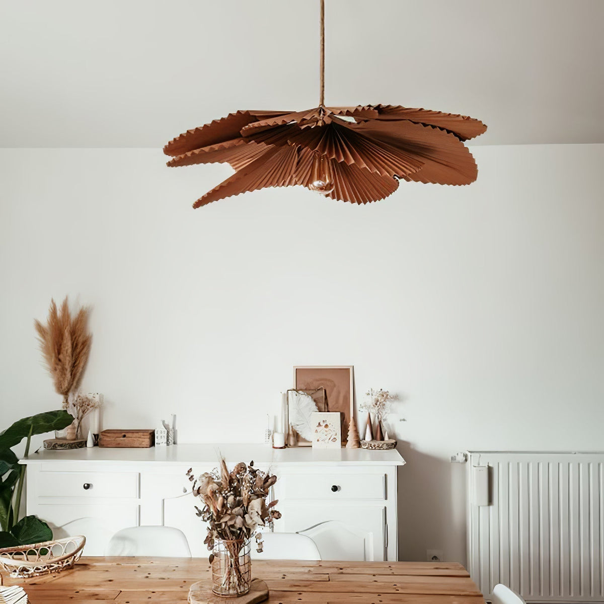 Wedugil Folded Leaf Lotus Pendant Lamp Paper