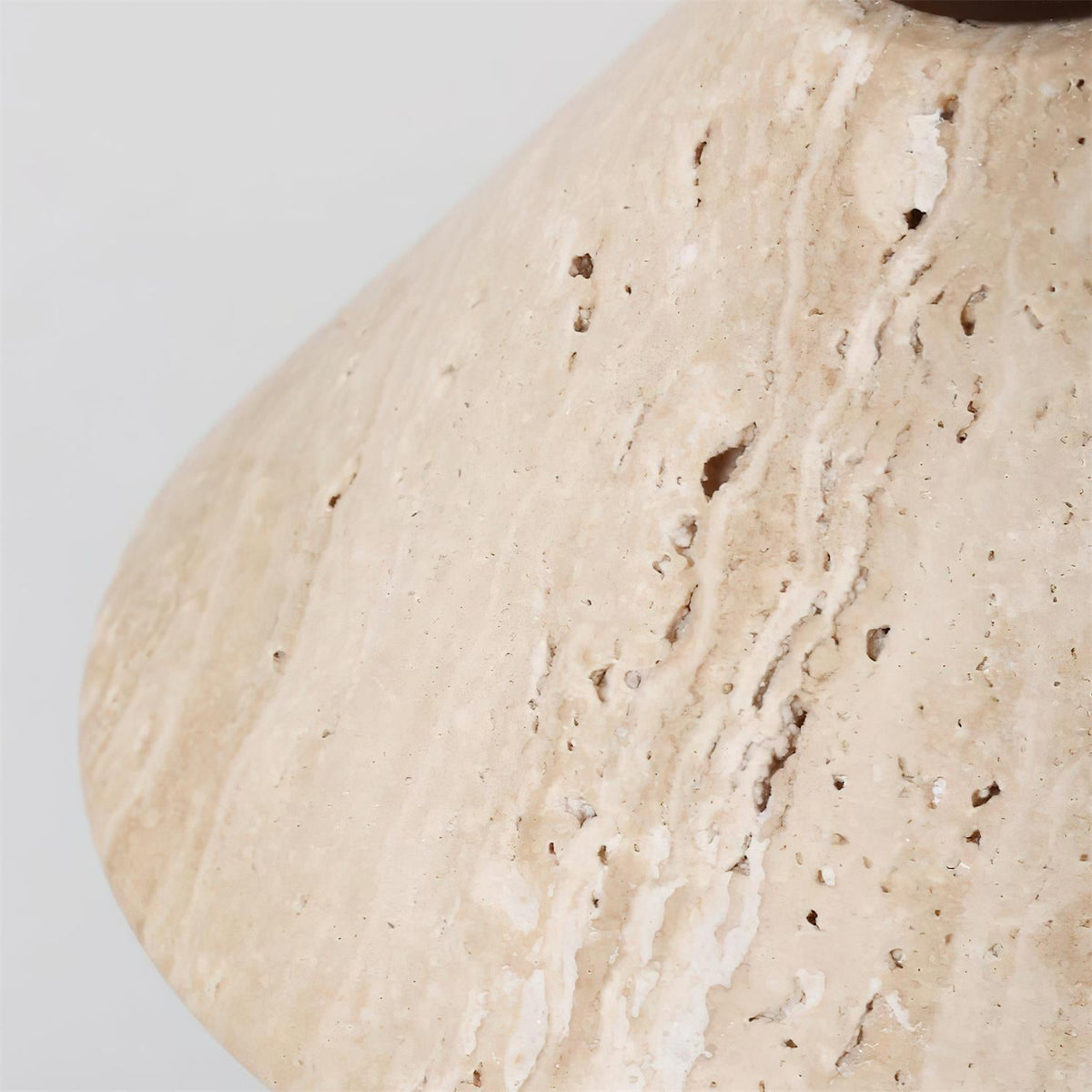 Caliva Pendant Lamp Travertine Hat Shape Natural