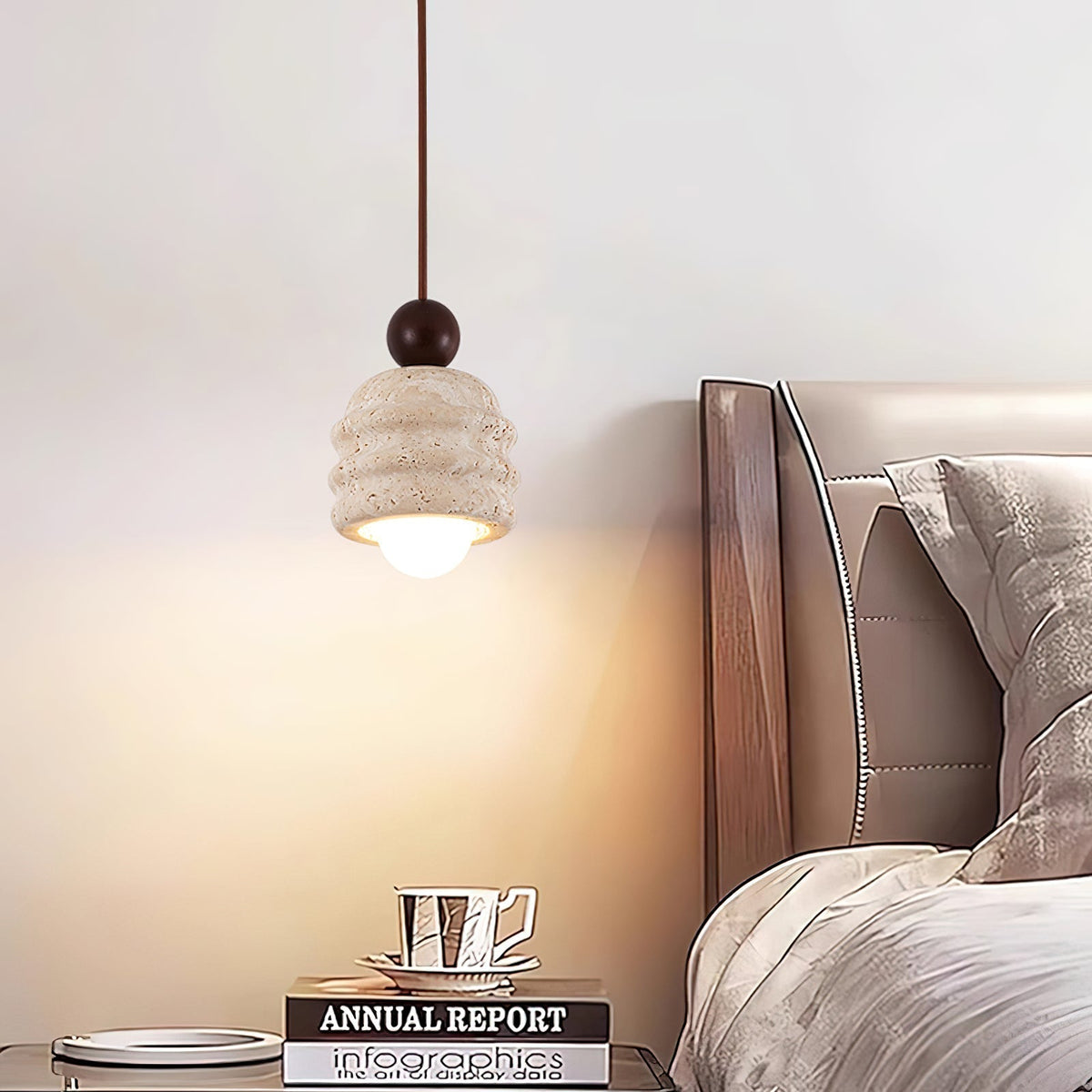 Tavinenne Travertine Ripple Pendant Light