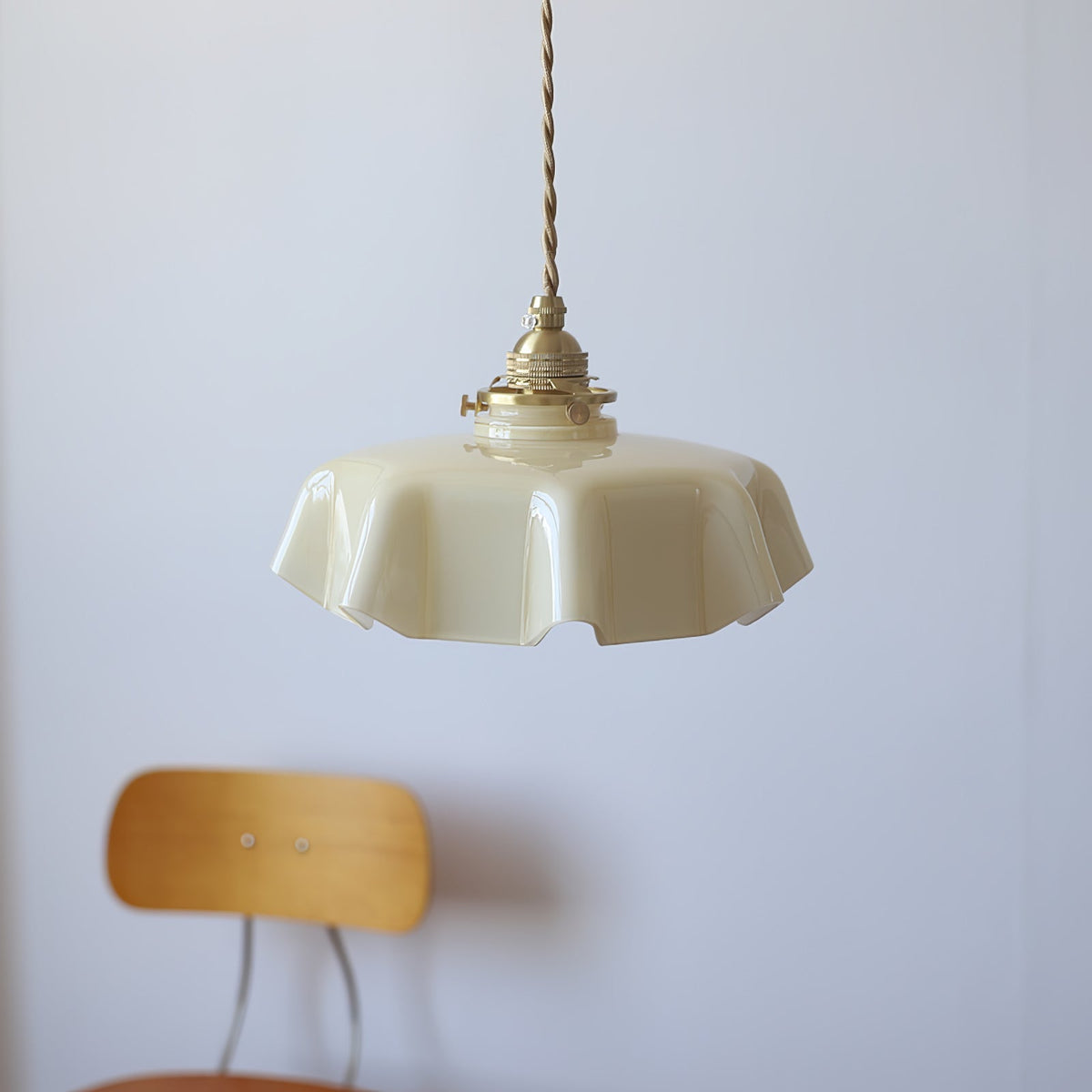 Sepalom Farmhouse Ruffled Pendant Light