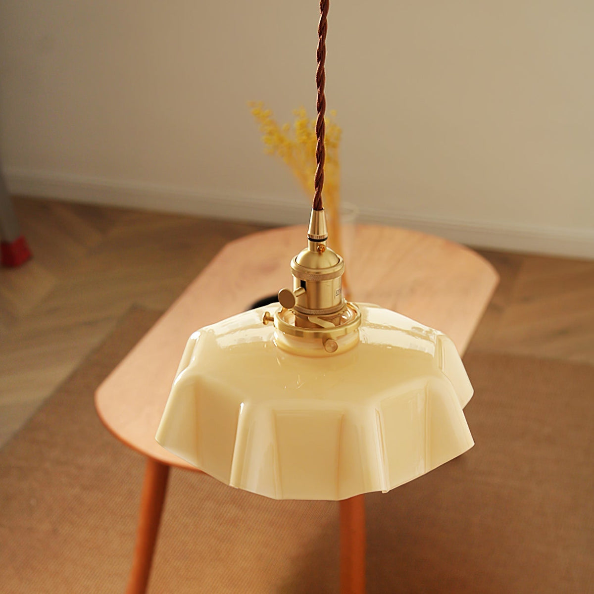Sepalom Farmhouse Ruffled Pendant Light
