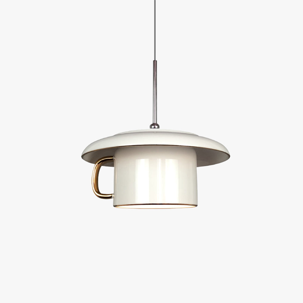 Vepilone Urban Cup Ceramic LED Pendant Light Living Room