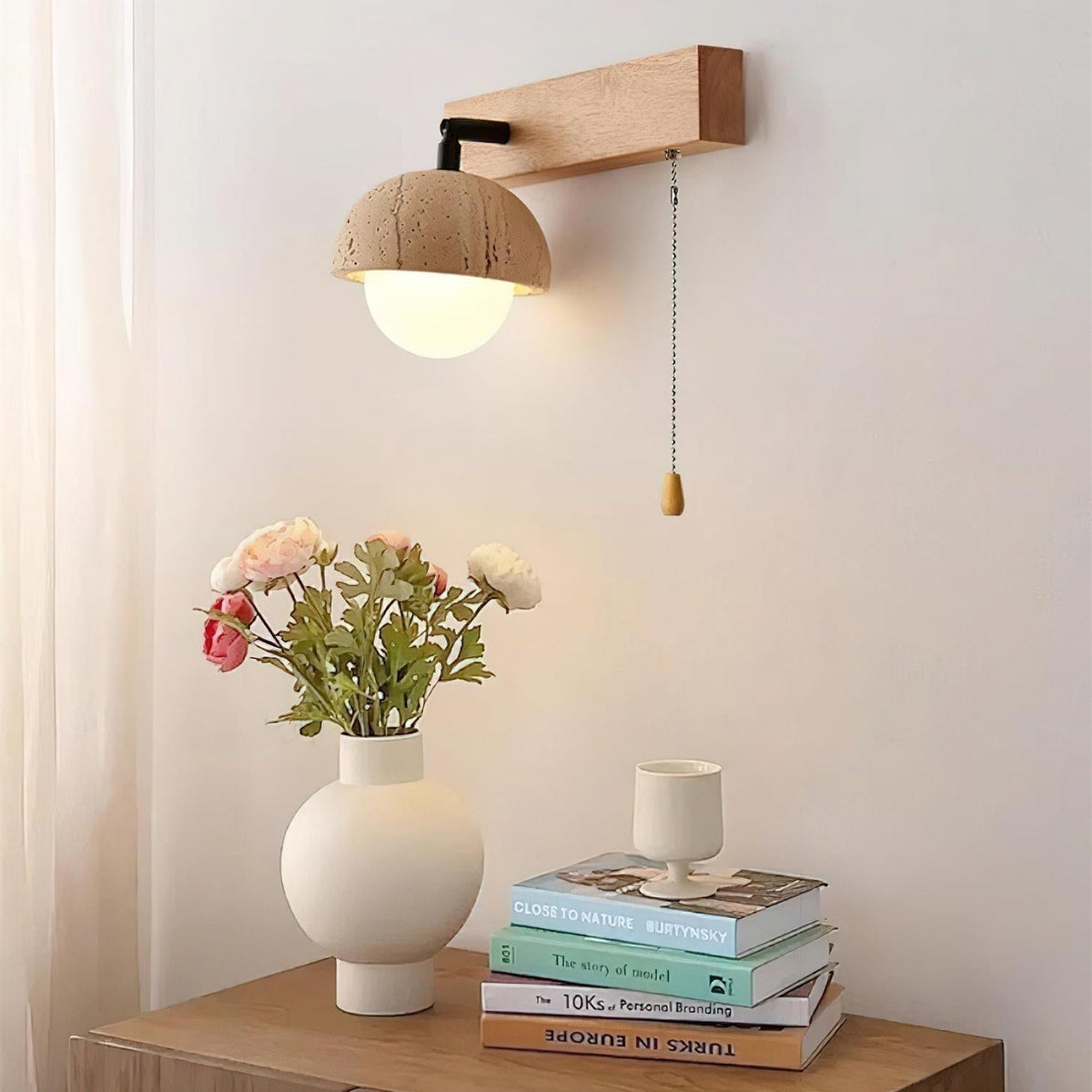 Valenelle Travertine Wall Lamp