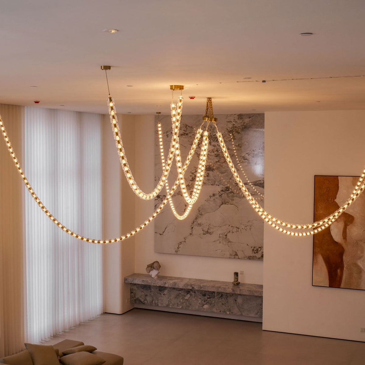Nexus Gold  Crystal Chandelier
