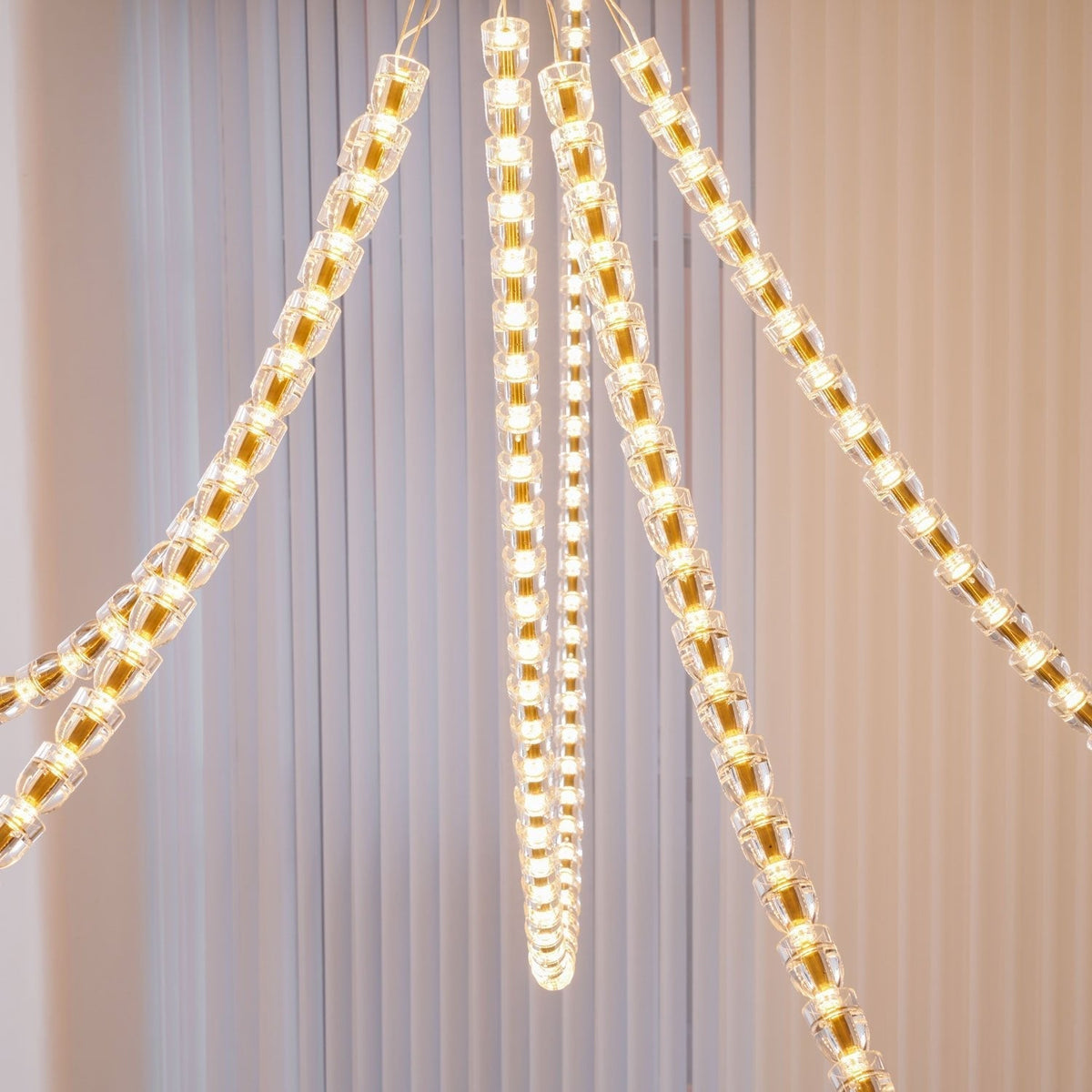Elyisaine Chandelier Crystal Gold LED 3-Line