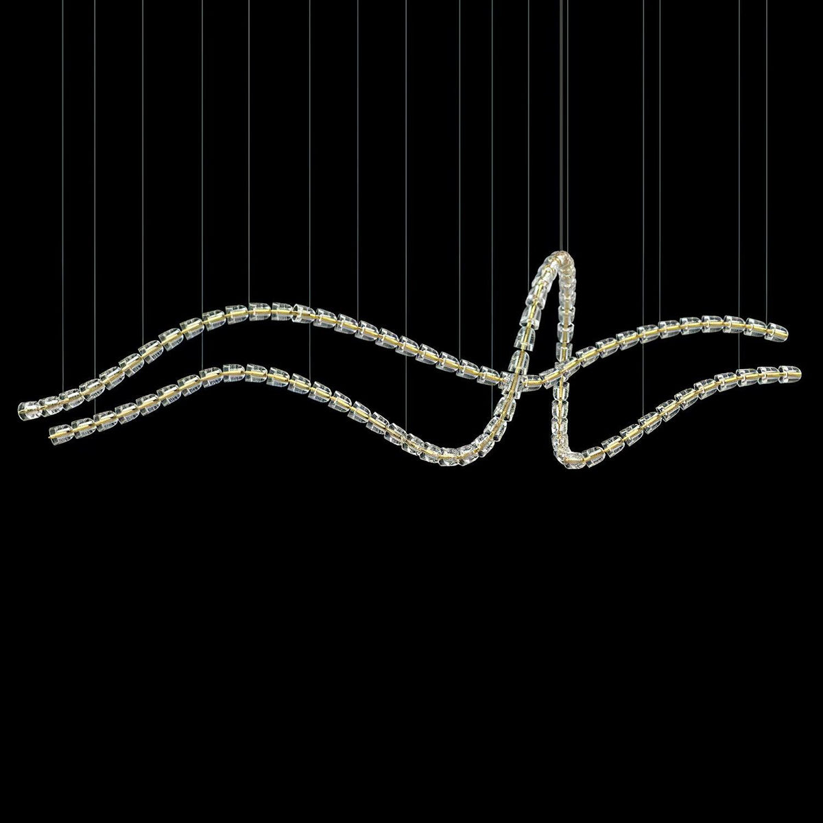 Elyireon Crystal Cascade Chandelier