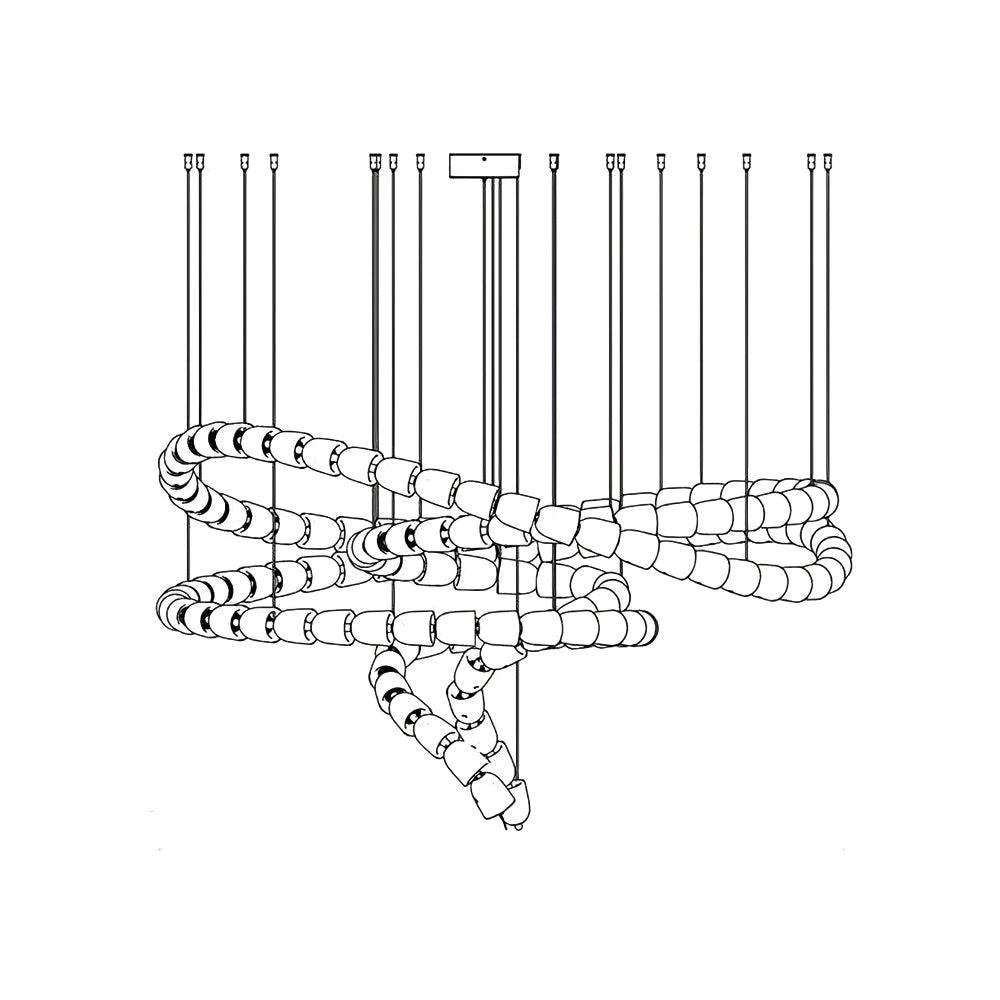 Cavenira Art Deco Crystal Chandelier