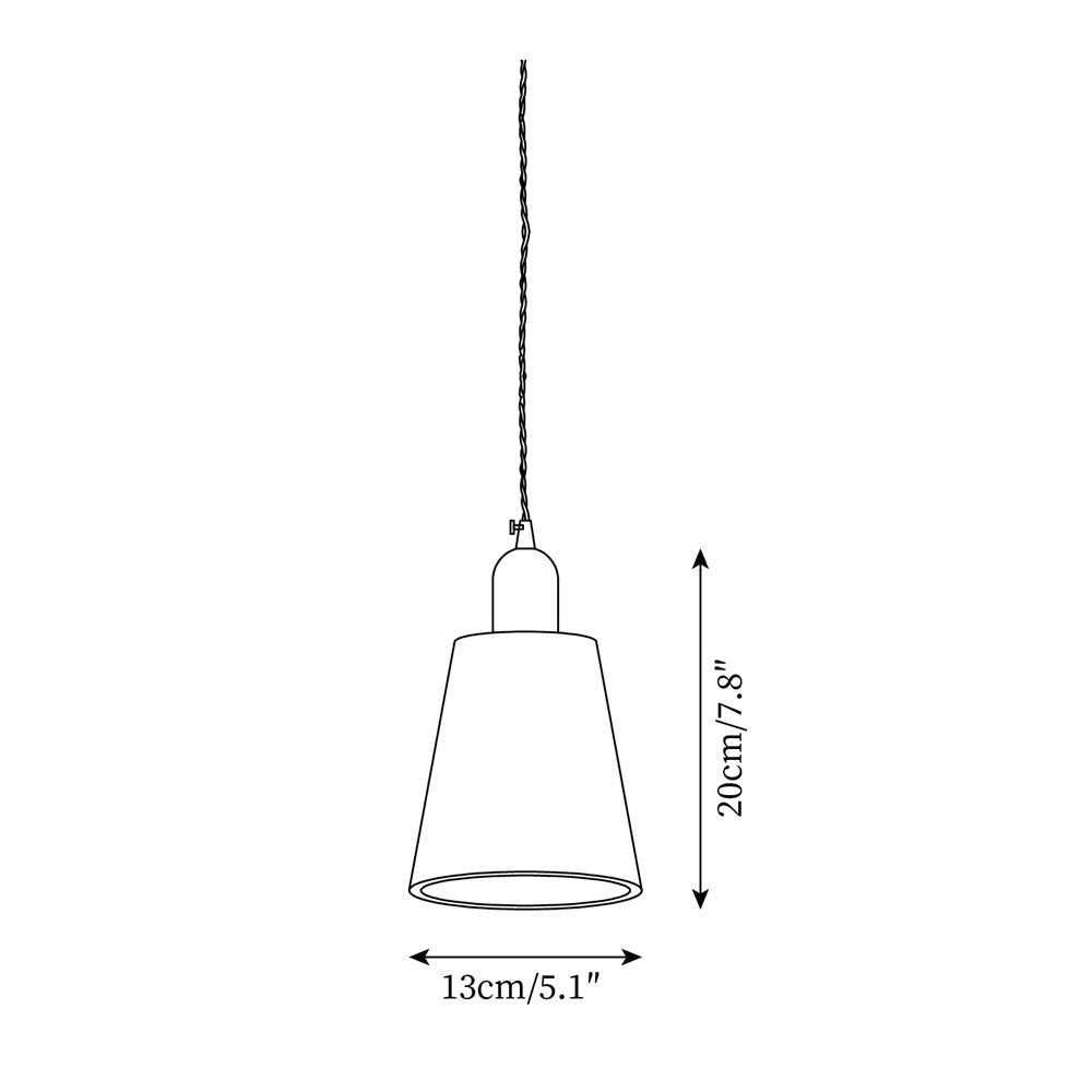 Wood Pendant Lamp Assorted Shapes in Solid Wood and Brass