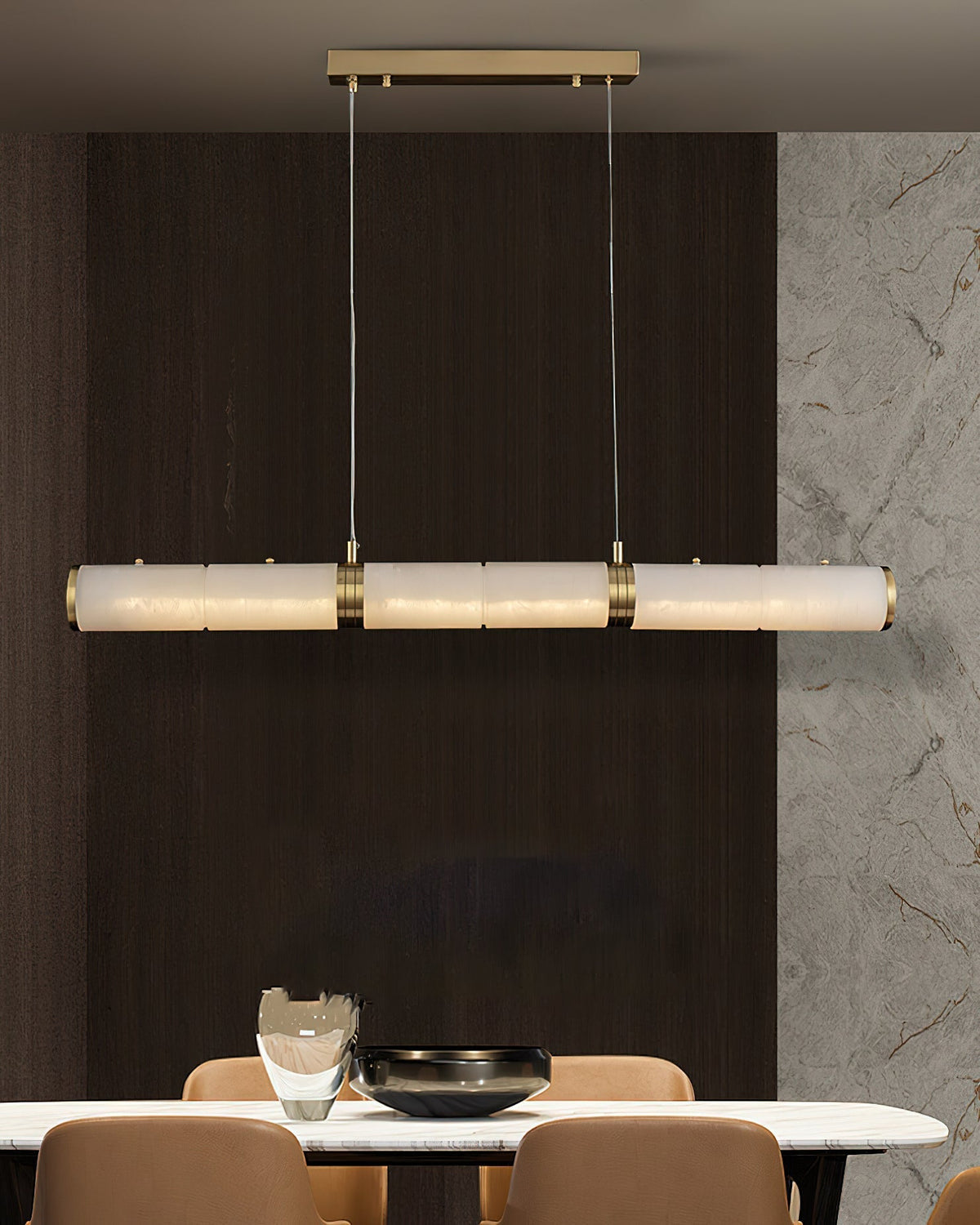 Garonne Alabaster Linear Chandelier