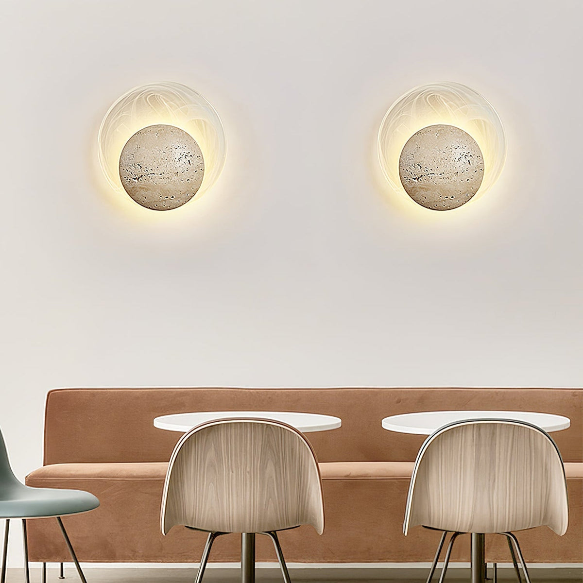 Serinette Orin Travertine Wall Lamp