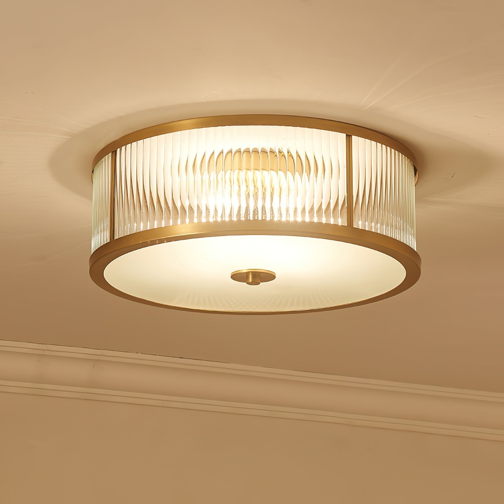 Avvynila Brass Glass CeIling Lamp