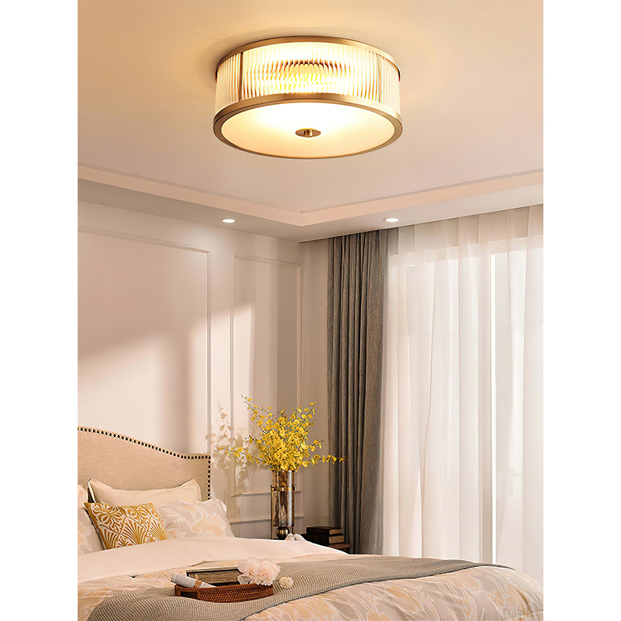 Avvynila Brass Glass CeIling Lamp