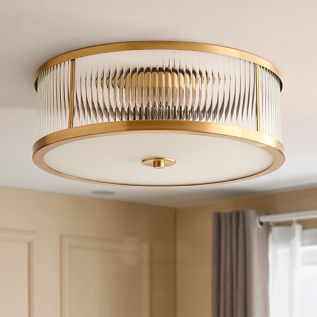 Avvynila Brass Glass CeIling Lamp