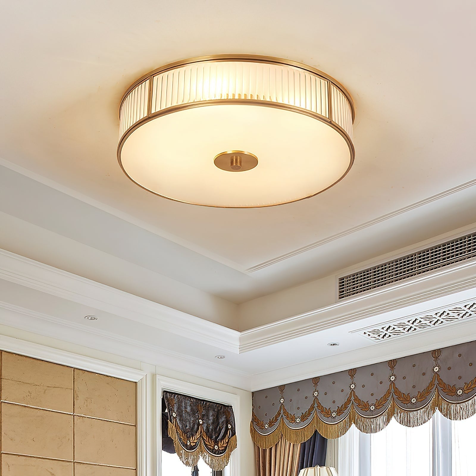 Avvynila Brass Glass CeIling Lamp