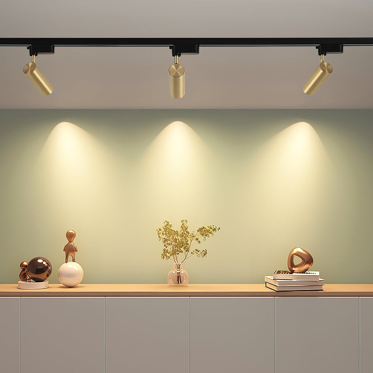 Bera Track Light Gilded Cylindrical for Living Room