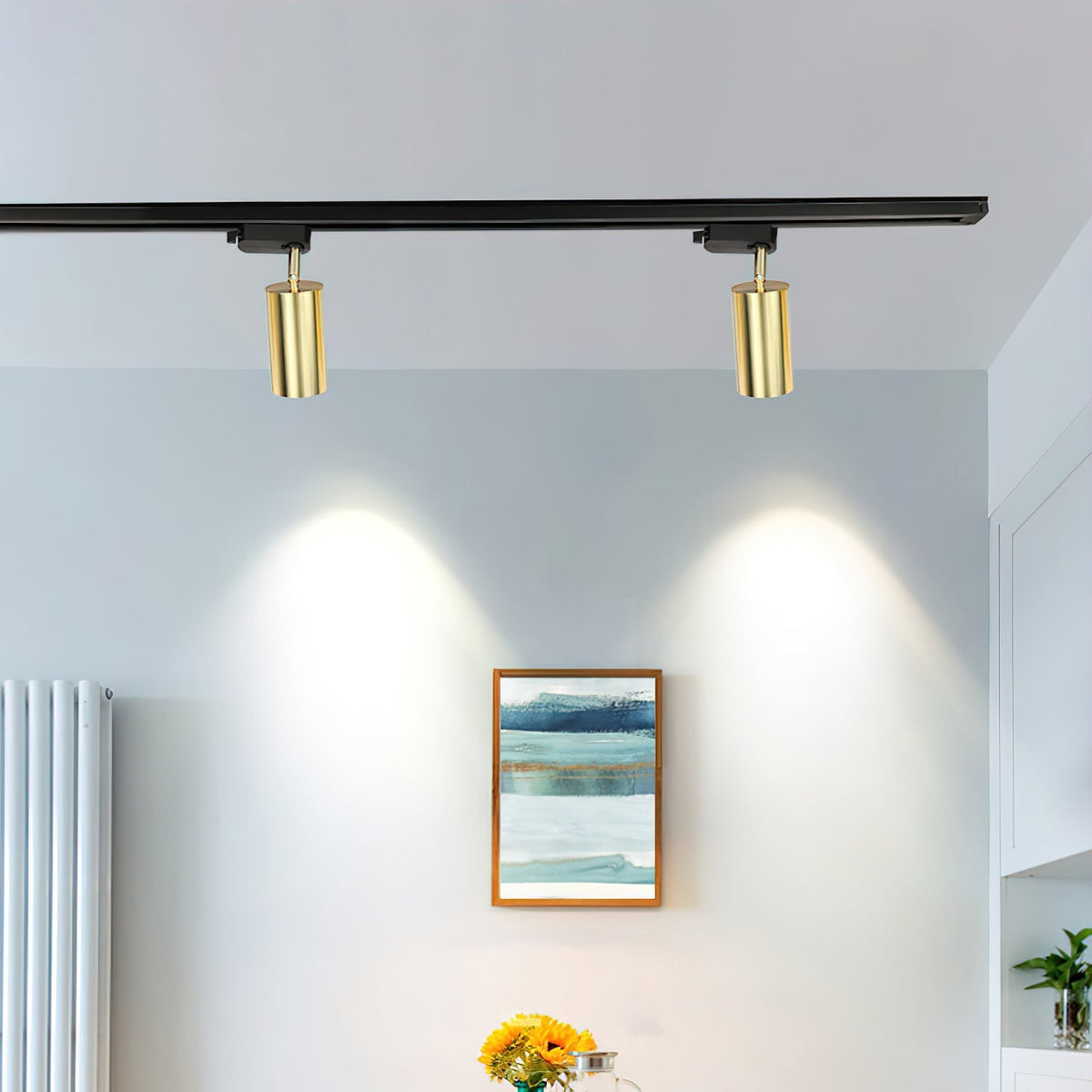 Bera Track Light Gilded Cylindrical for Living Room