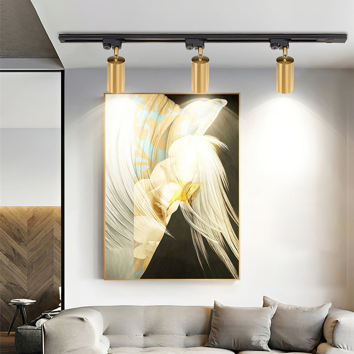 Bera Track Light Gilded Cylindrical for Living Room