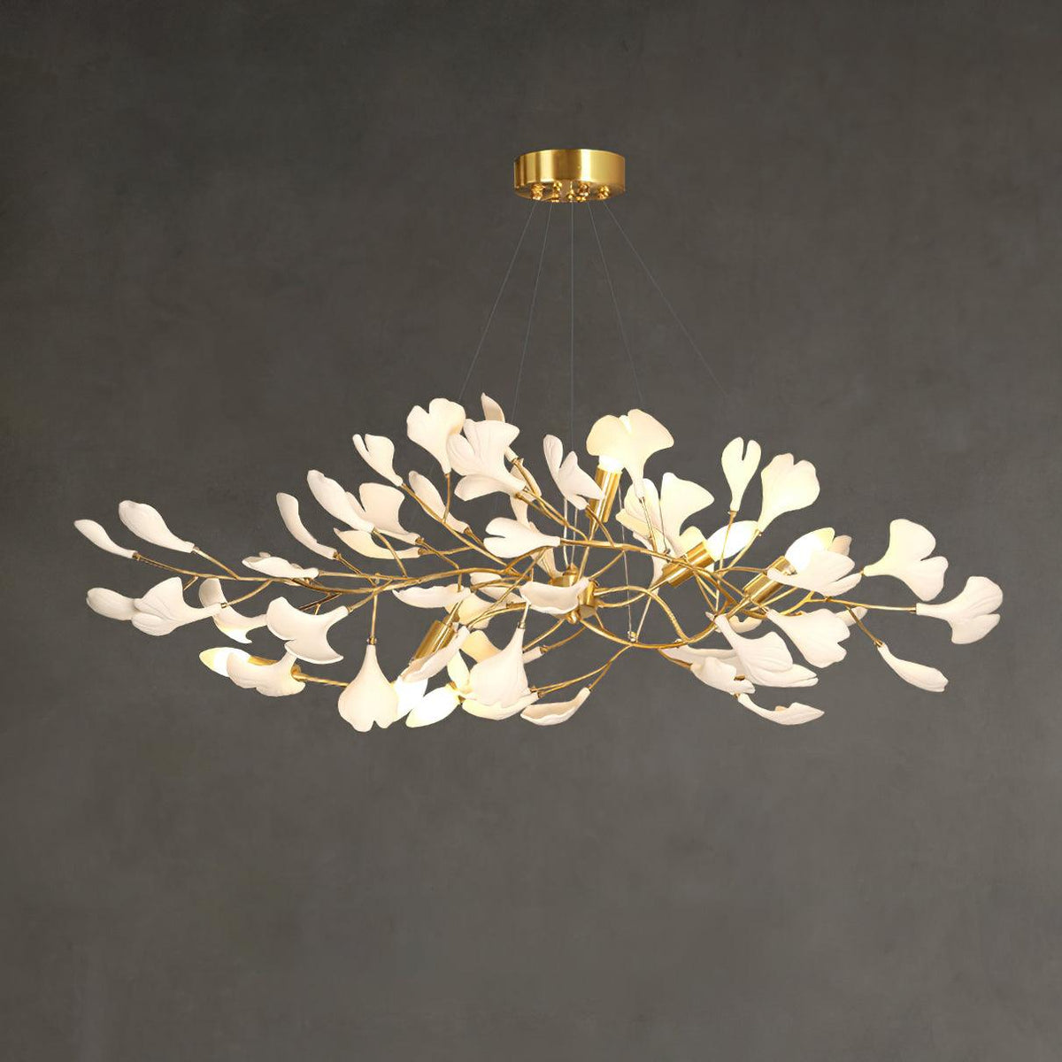 Dostix Pendant Lamp Gingko Ceramic Leaves