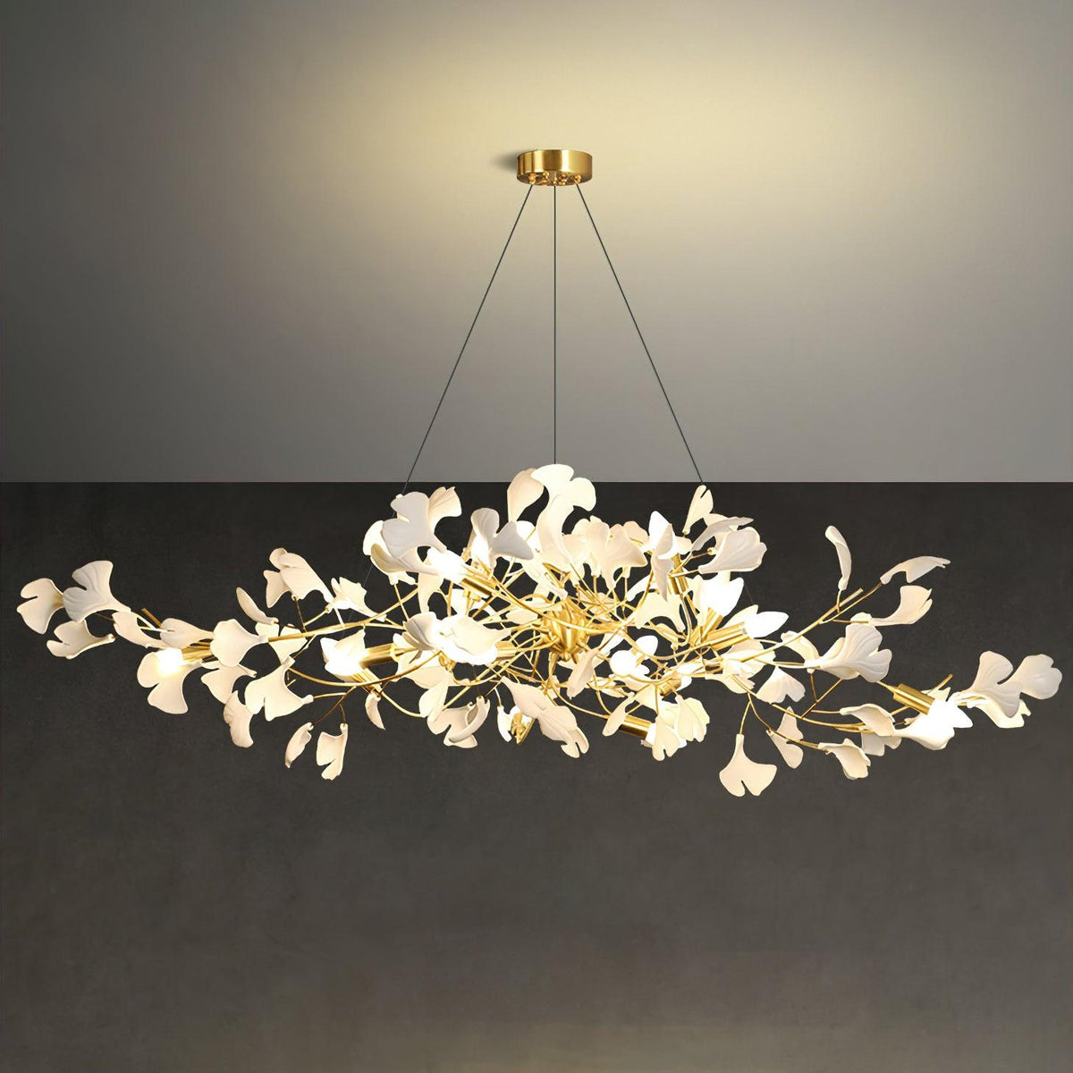 Dostix Pendant Lamp Gingko Ceramic Leaves