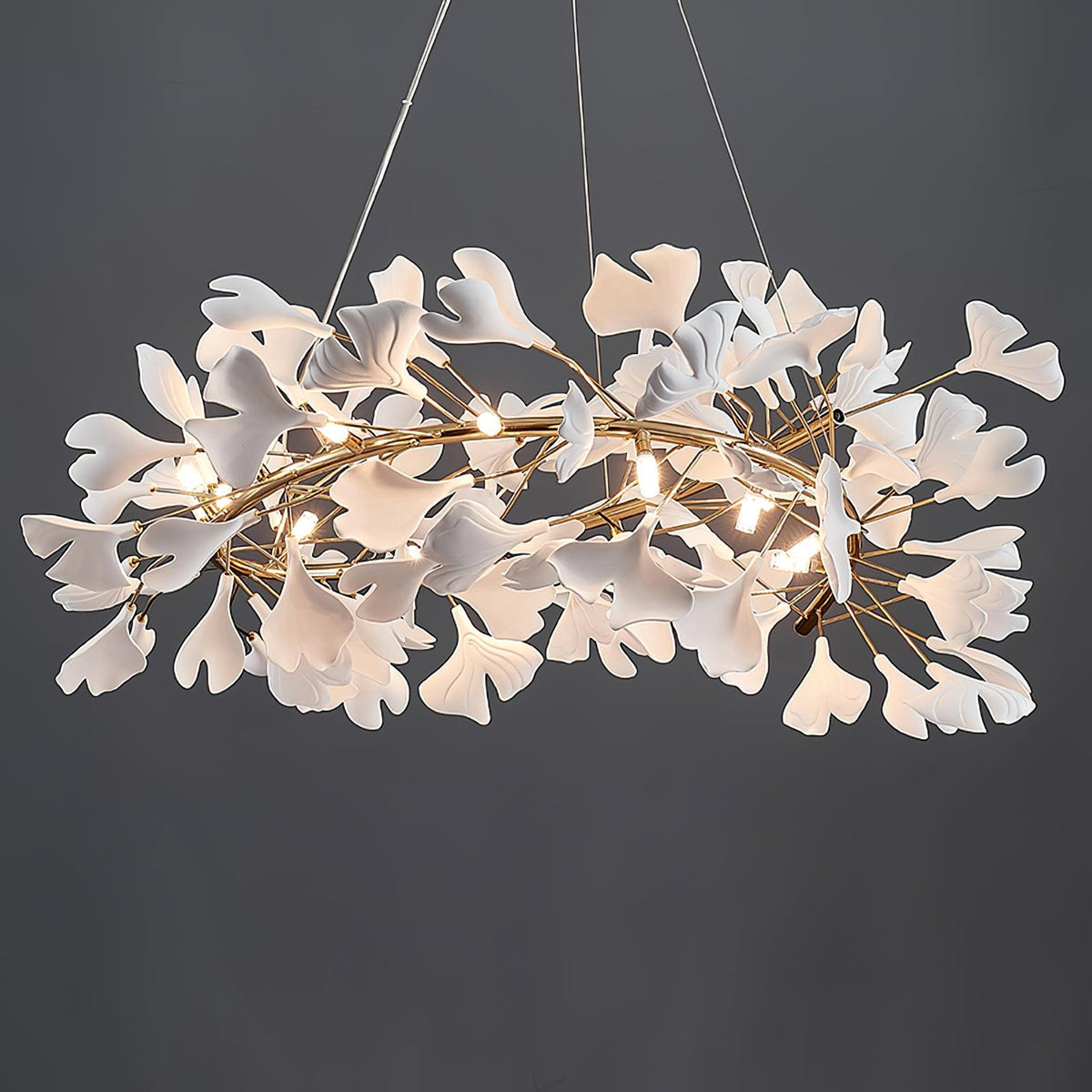 Motadedo Modern Golden LED Chandelier Ceramic