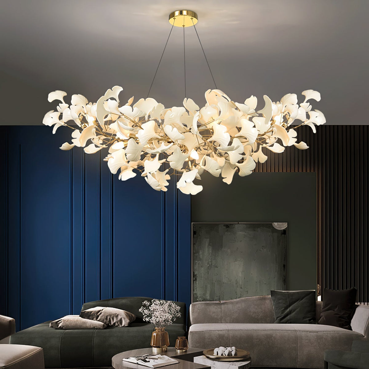 Cereian Chandelier Ceramic Gingko Petal