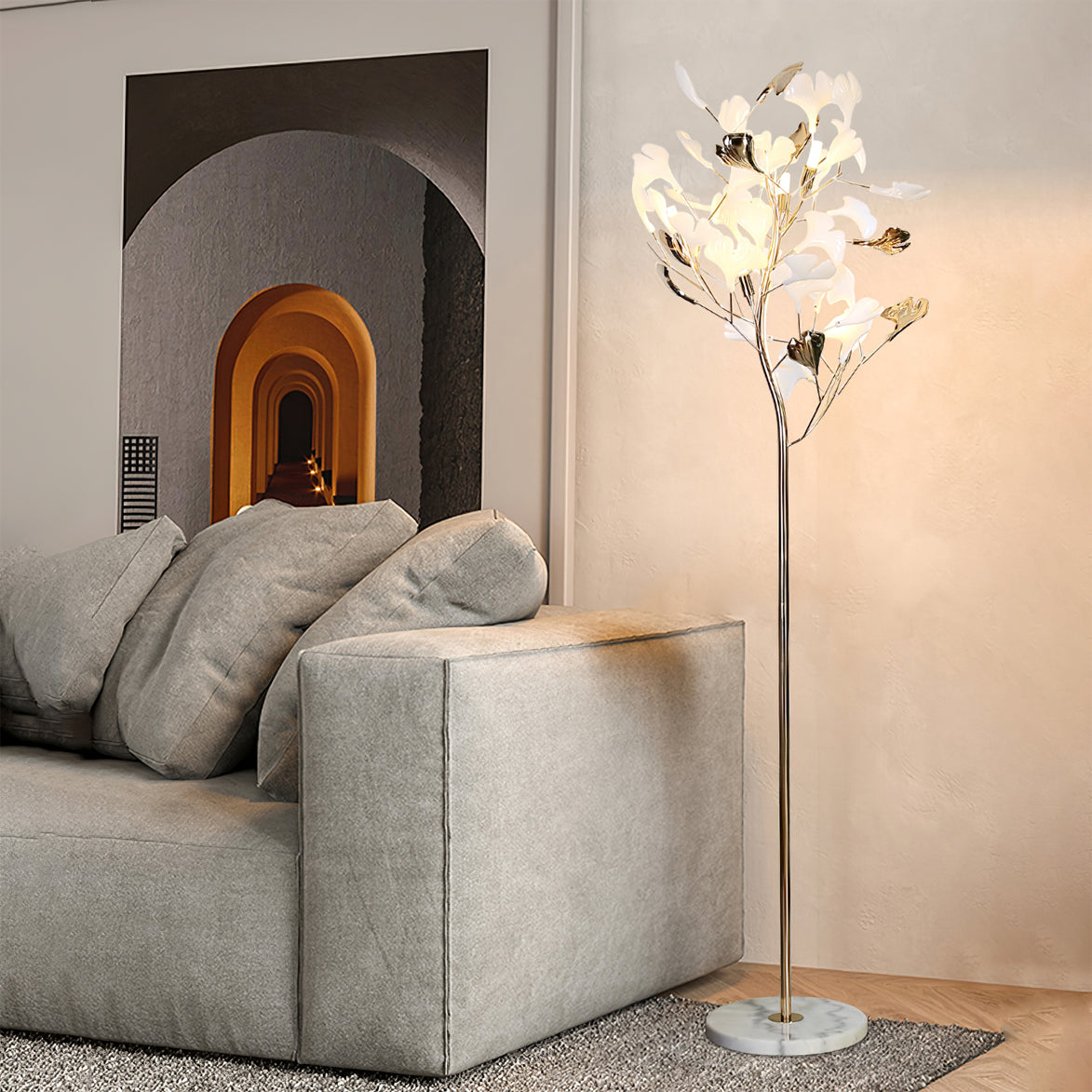 Mevisen Floor Lamp Gingko Ceramics